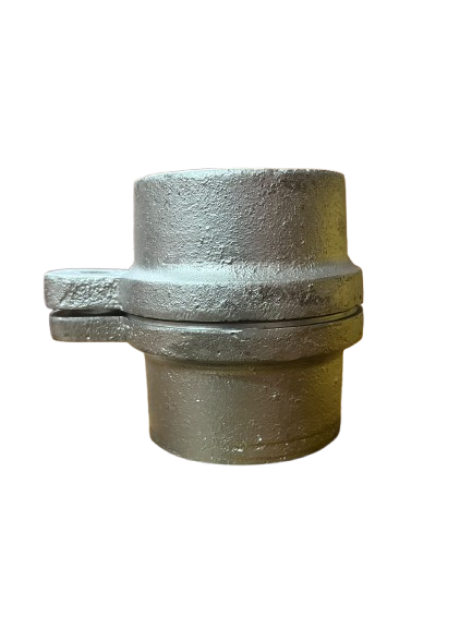 Heavy duty aluminium dip cap - side view with the cap fitted over the threaded neck